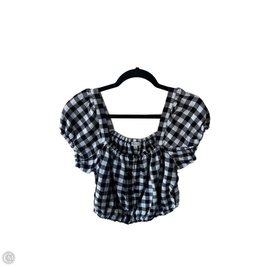 Top Short Sleeve By Madewell In Black & White, Size: M