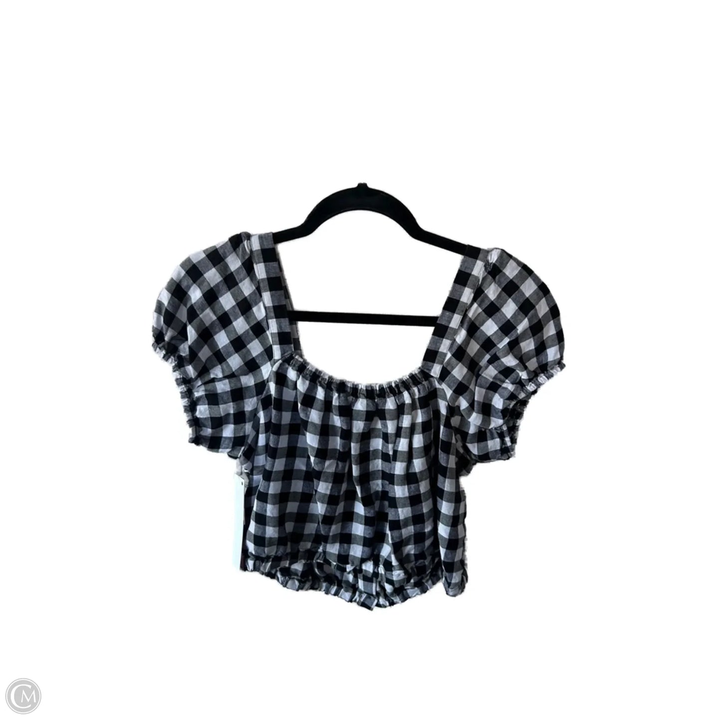 Top Short Sleeve By Madewell In Black & White, Size: M