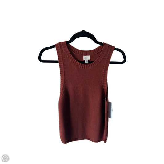 Vest Sweater By A New Day In Brown, Size: L