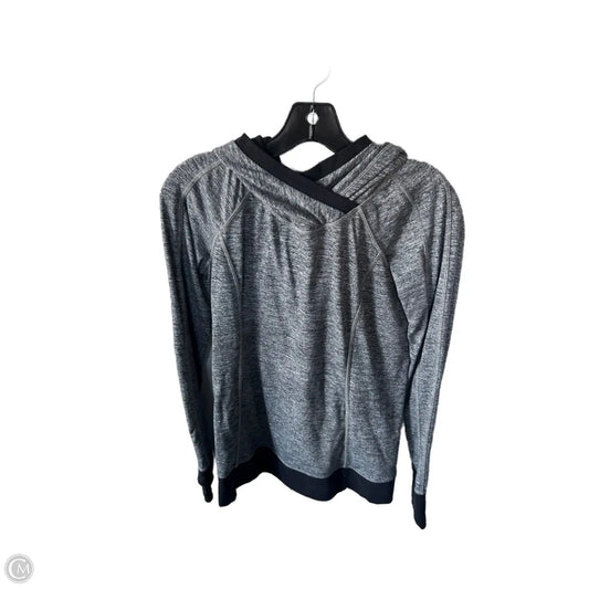 Athletic Top Long Sleeve Crewneck By Lululemon In Black & Grey, Size: S