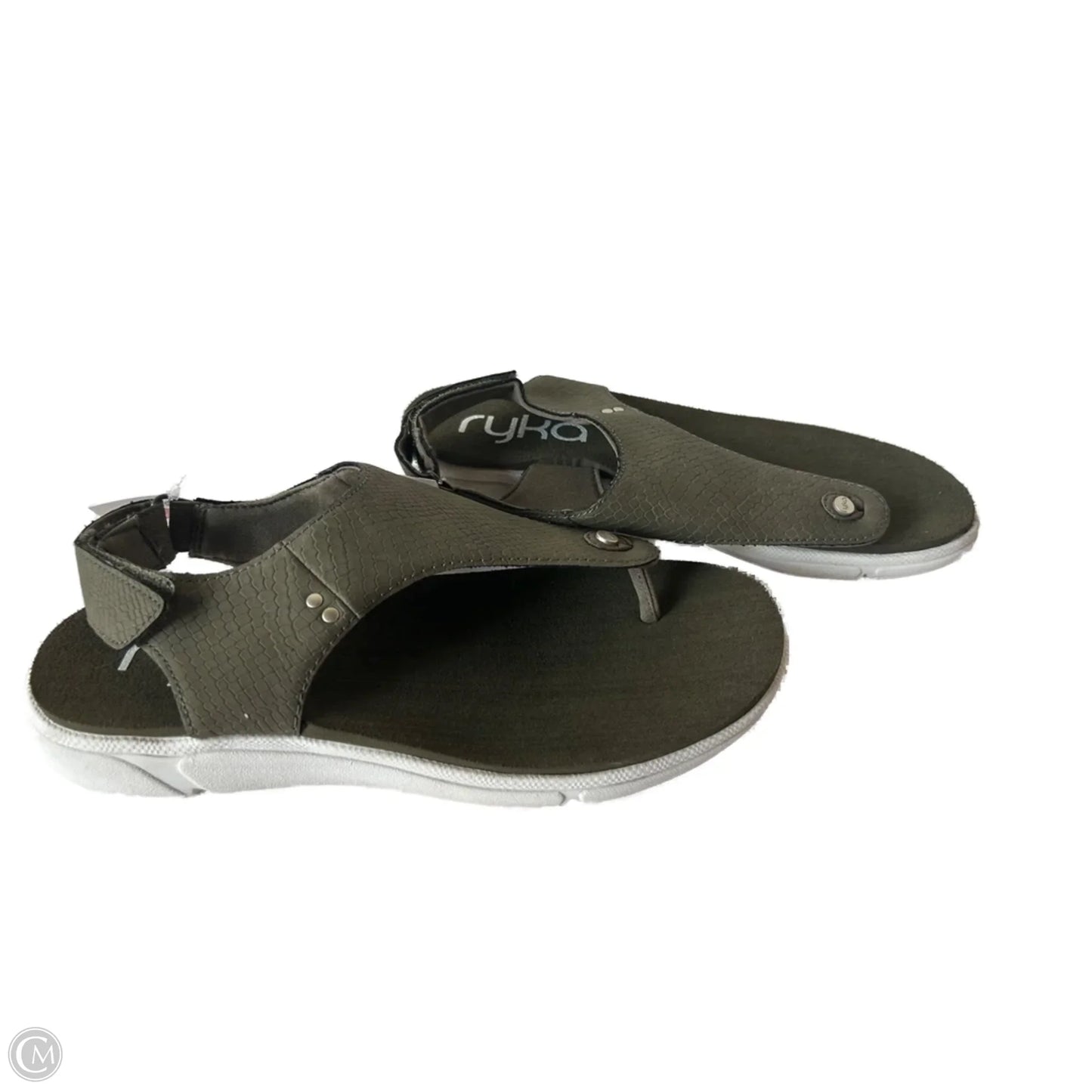 Sandals Flats By Ryka In Green, Size: 8