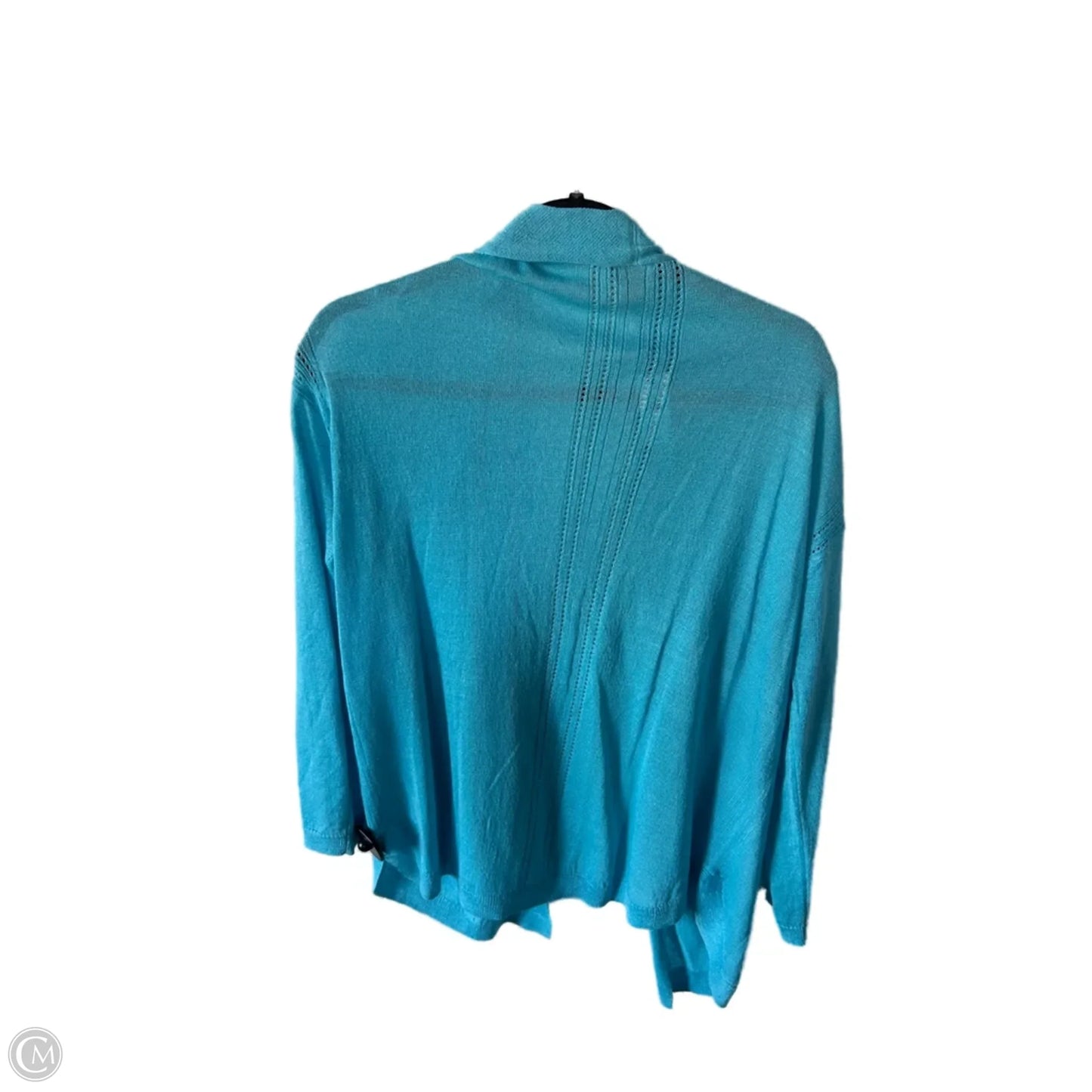 Sweater Cardigan By Talbots In Blue, Size: L
