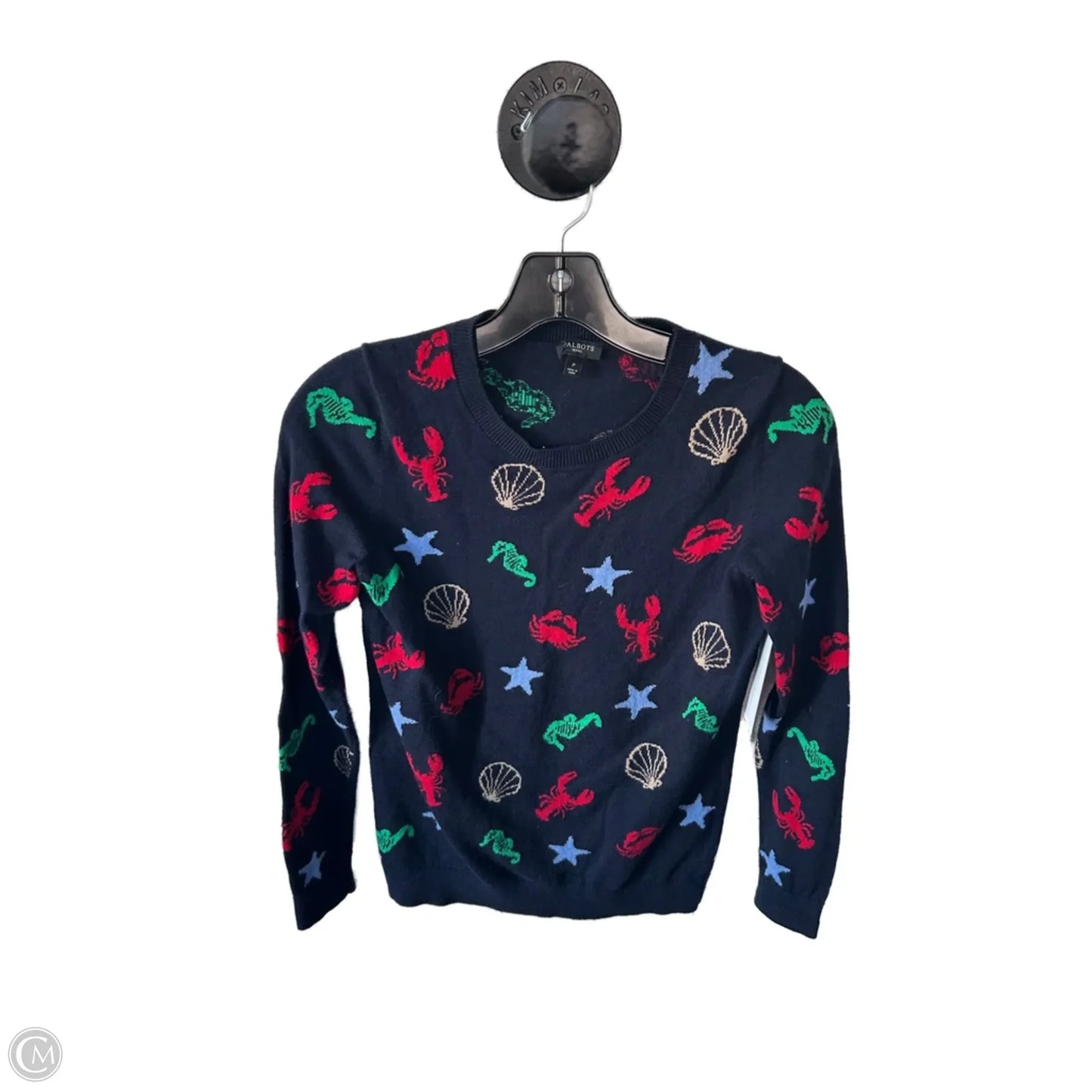 Sweater By Talbots In Blue & Red, Size: S