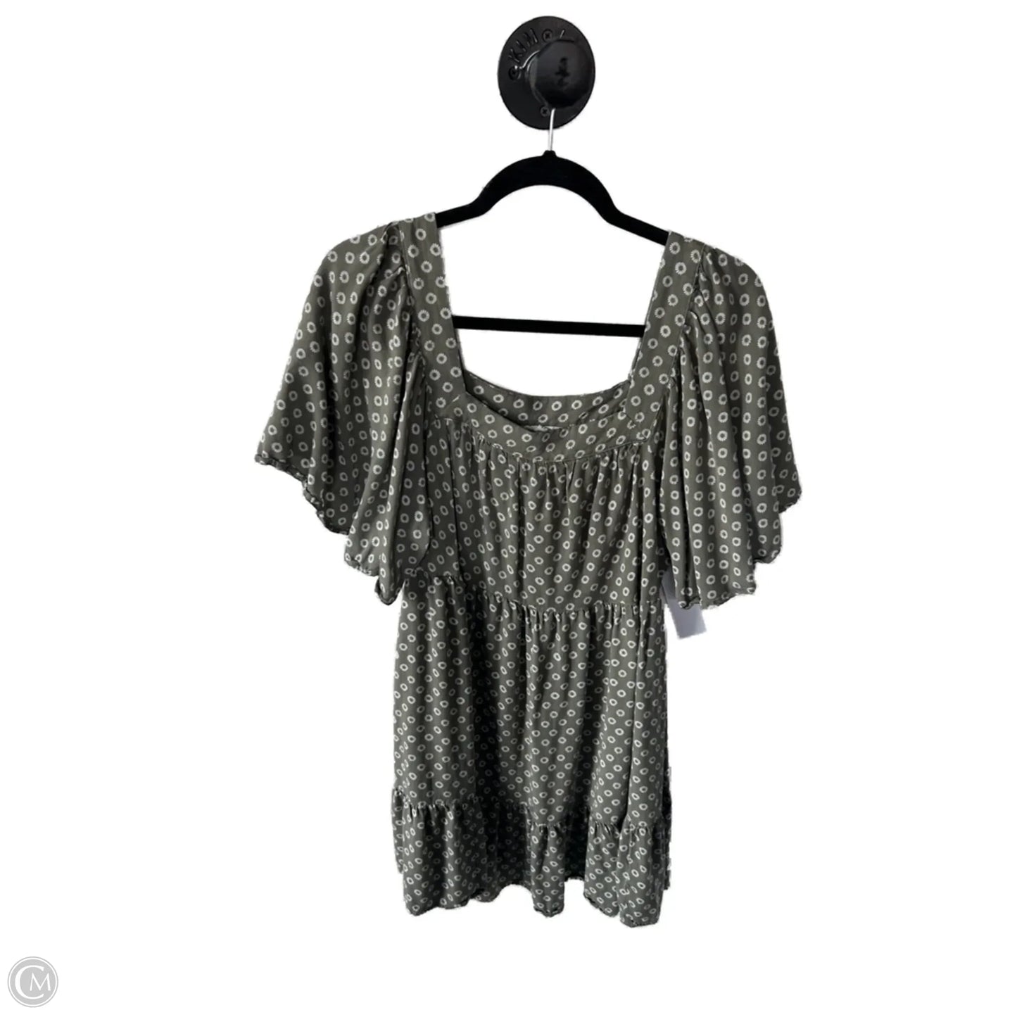 Dress Casual Short By Maurices In Green & White, Size: L