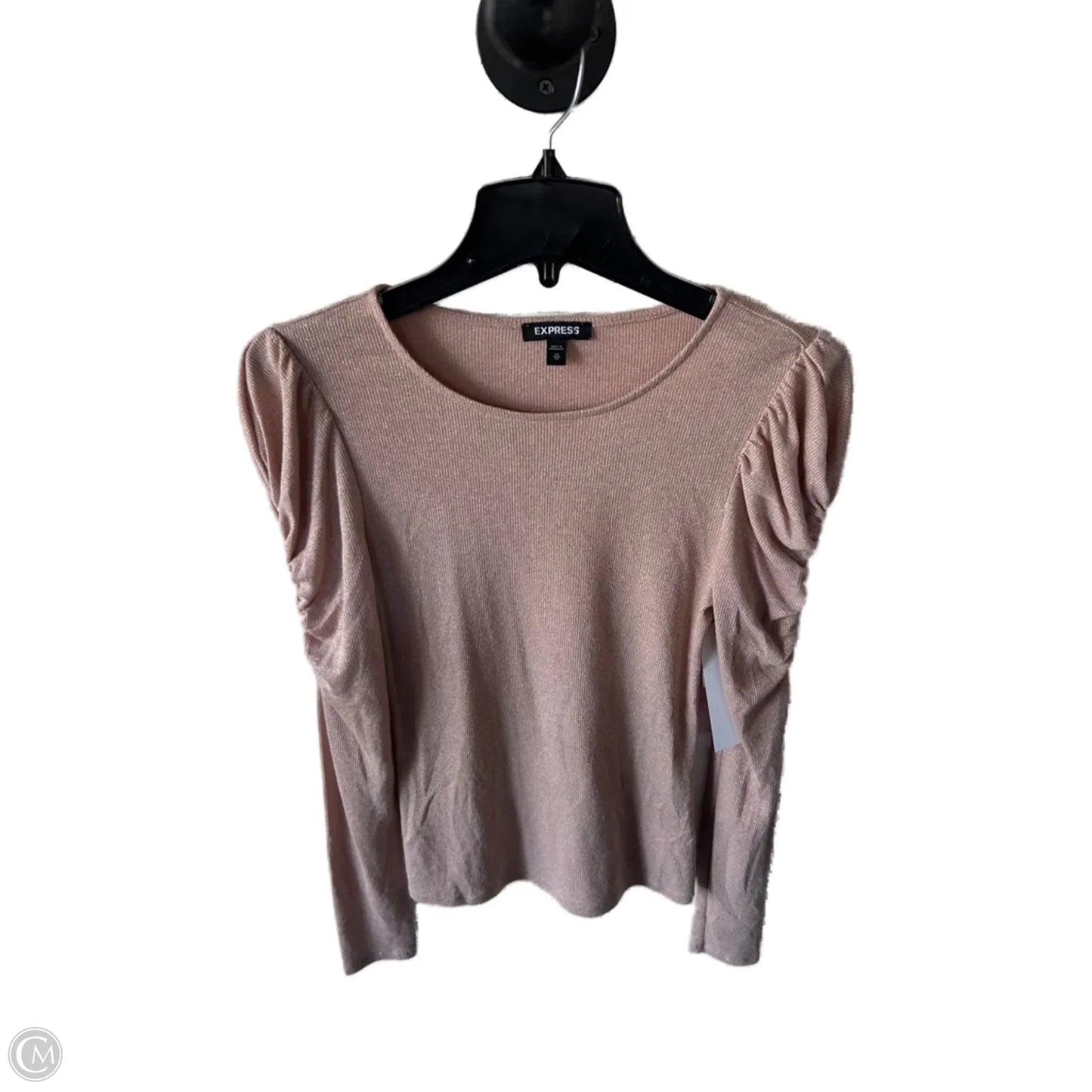 Top Long Sleeve By Express In Pink, Size: Xs