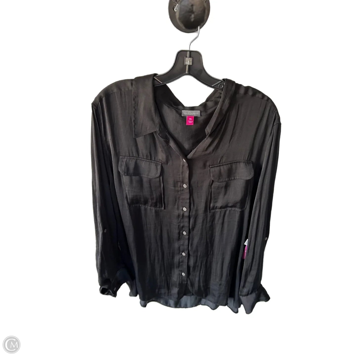 Top Long Sleeve By Vince Camuto In Black, Size: Xxl
