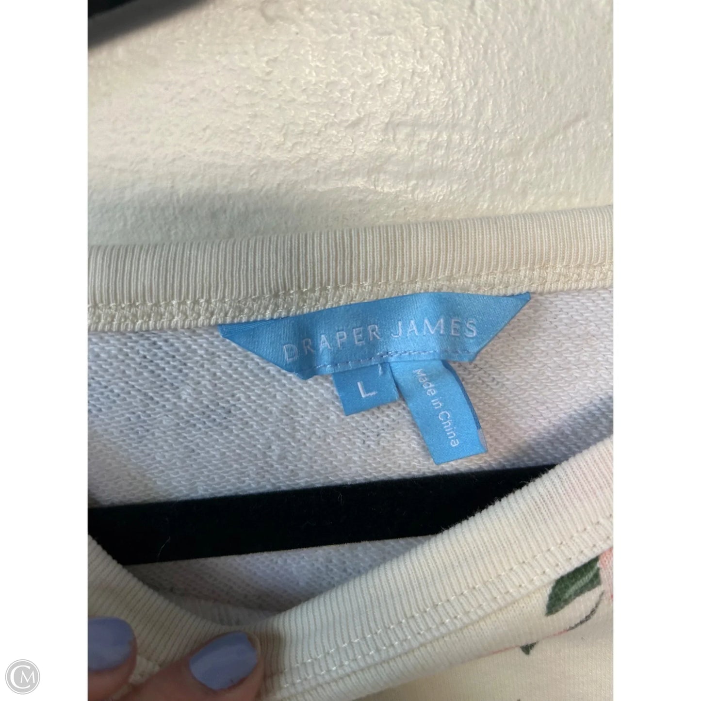 Sweatshirt Crewneck By Draper James In Cream & Pink, Size: L