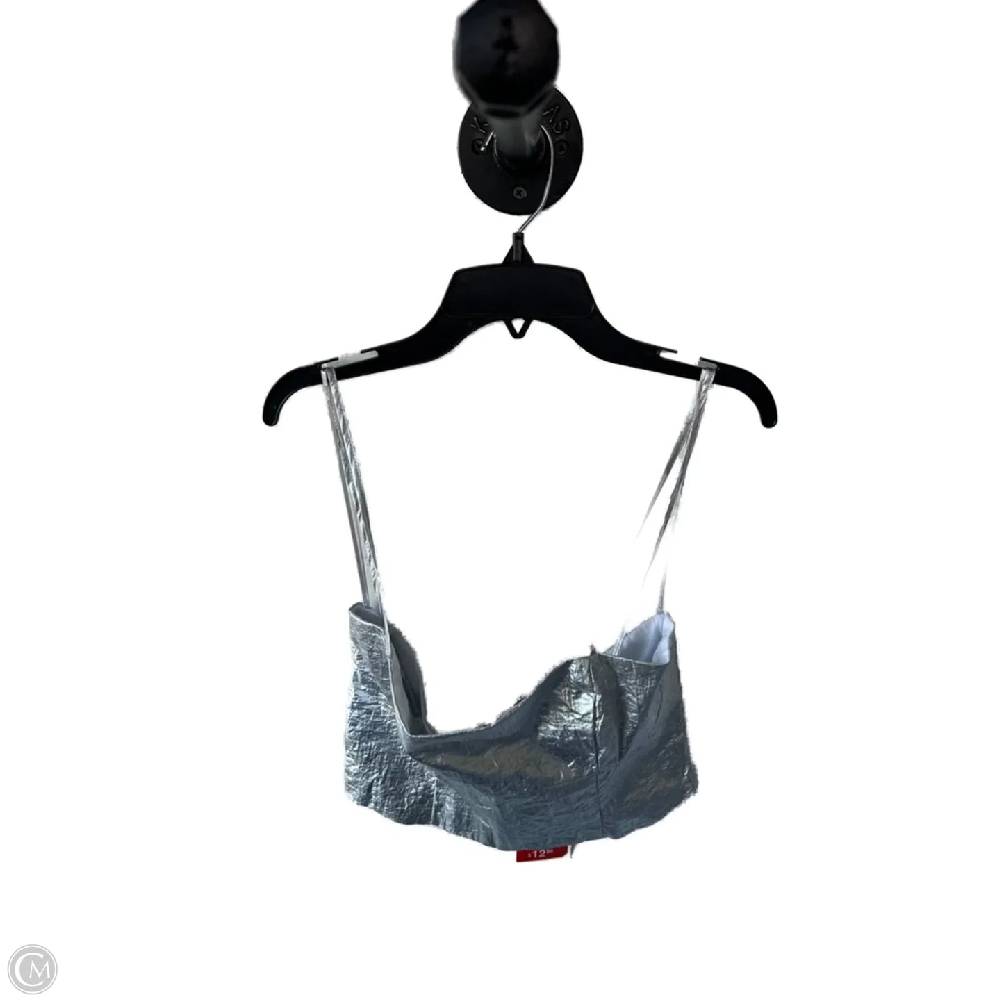 Top Sleeveless By Zara In Silver, Size: Xs