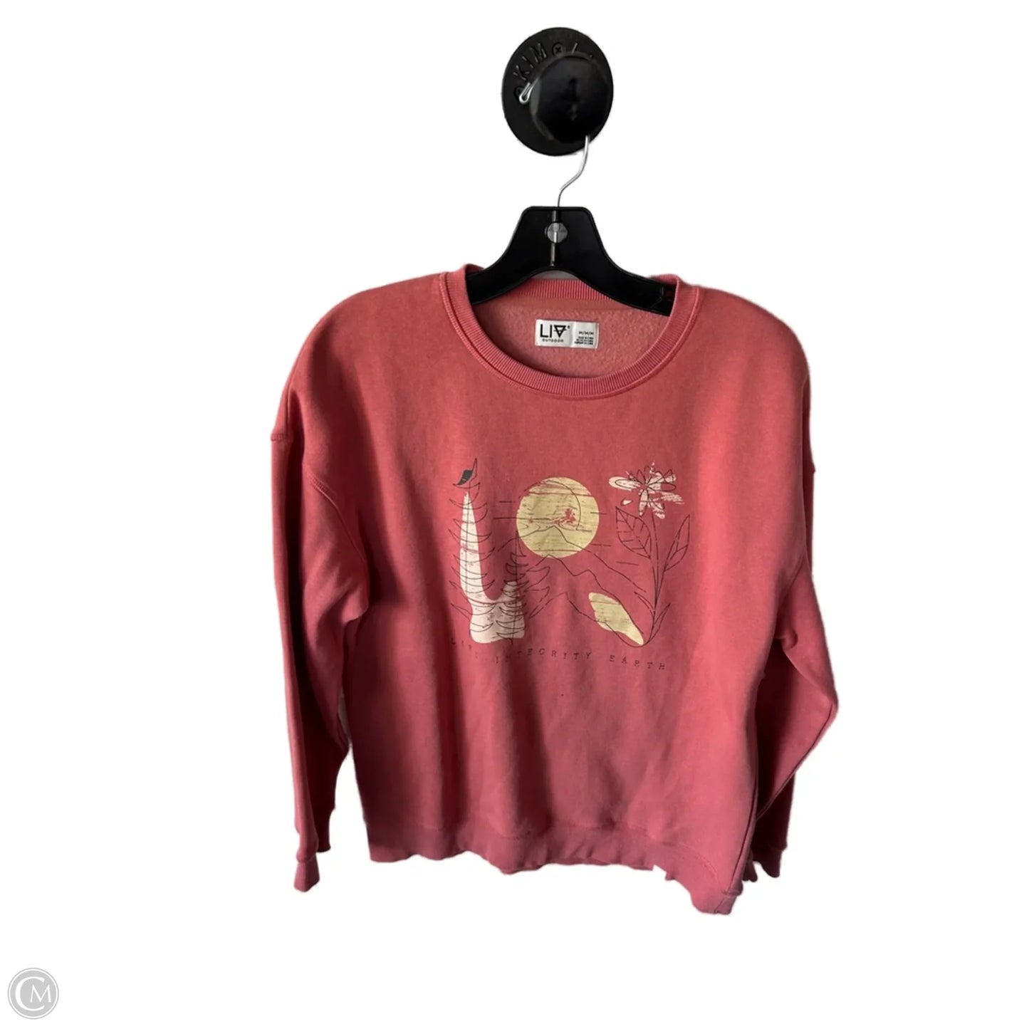 Sweatshirt Crewneck By Clothes Mentor In Pink, Size: M