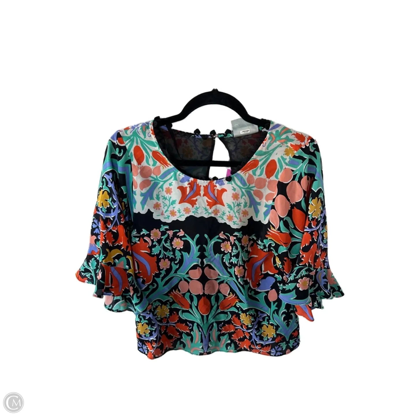 Top Short Sleeve By Maeve In Black & Orange, Size: Xs