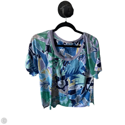 Top Short Sleeve By Chicos In Blue & Purple, Size: L