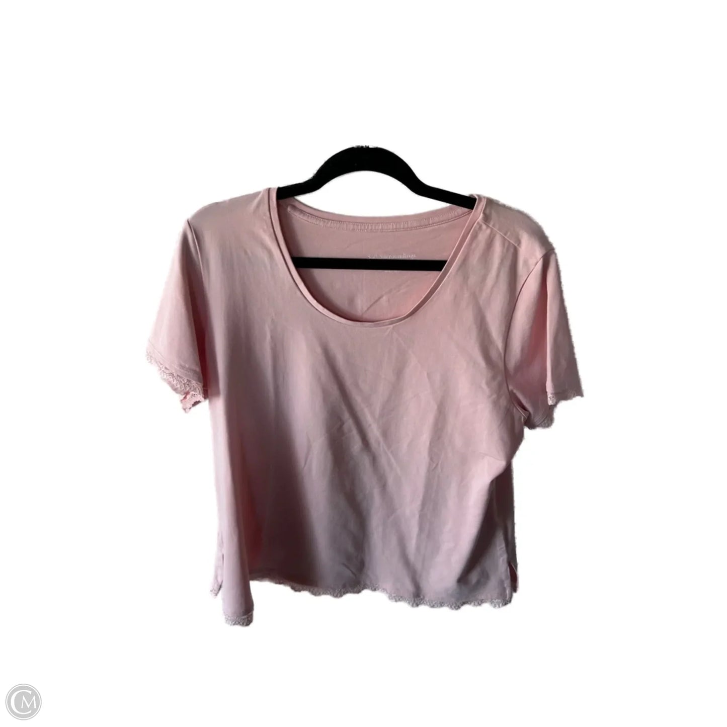 Top Short Sleeve By Soft Surroundings In Pink, Size: Lp