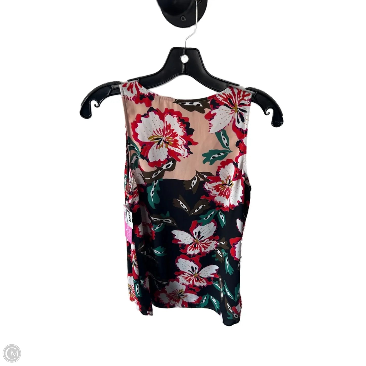 Top Sleeveless By Cabi In Black & Pink, Size: S