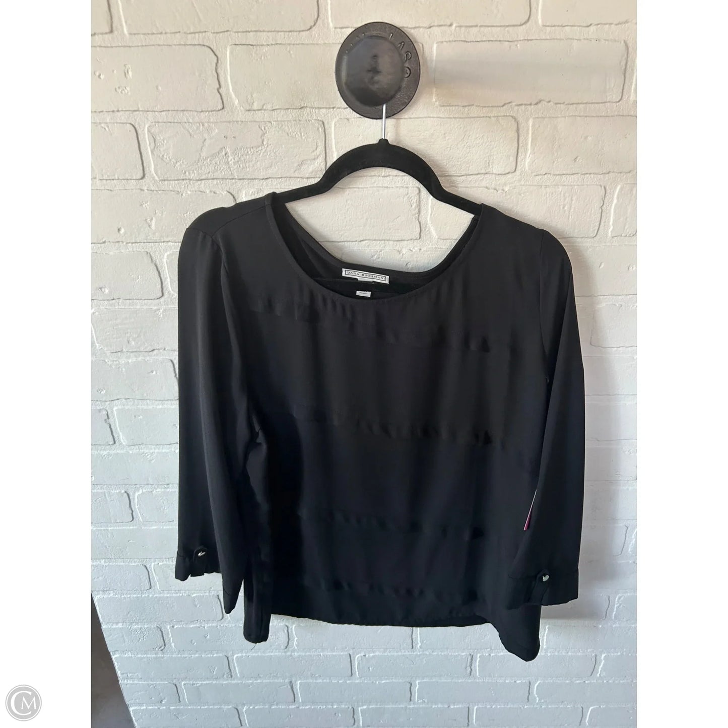 Top Long Sleeve By Dana Buchman In Black, Size: Xl
