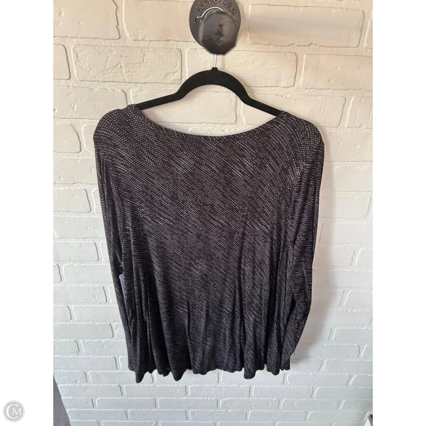 Top Long Sleeve By Apt 9 In Black, Size: 1x