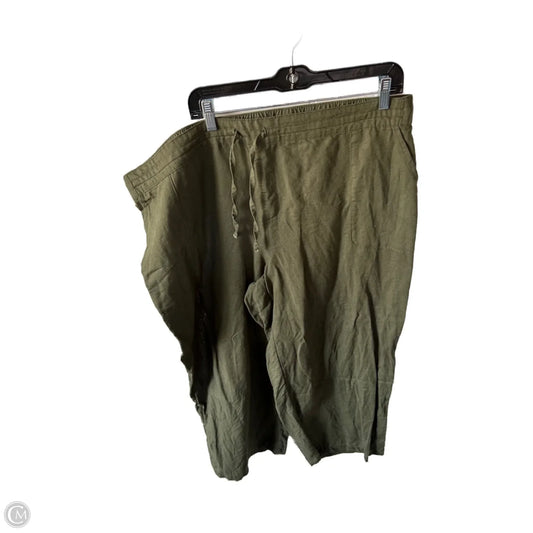 Pants Linen By Liz Claiborne In Green, Size: 18