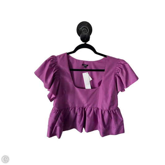 Top Short Sleeve By Express In Purple, Size: M