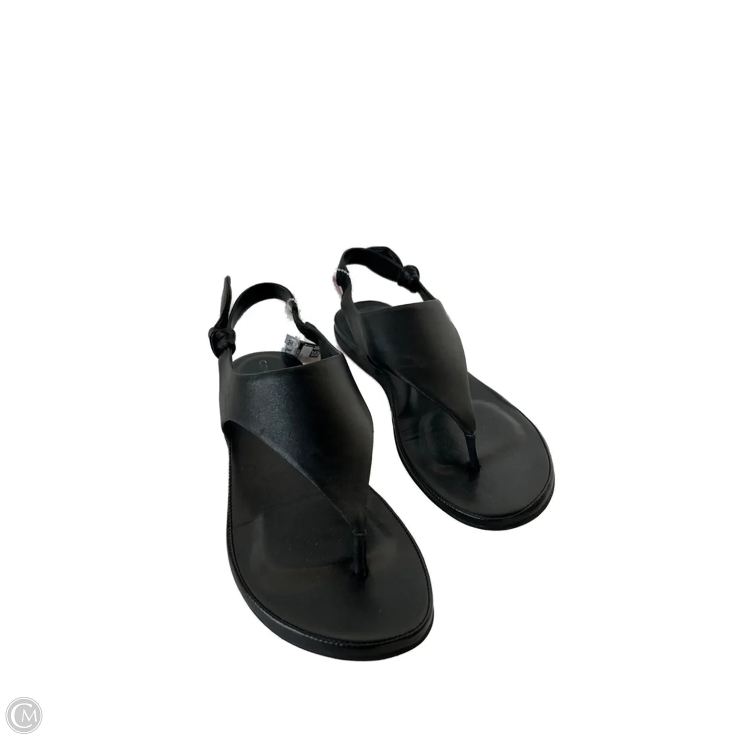 Sandals Flats By Clothes Mentor In Black, Size: 7.5