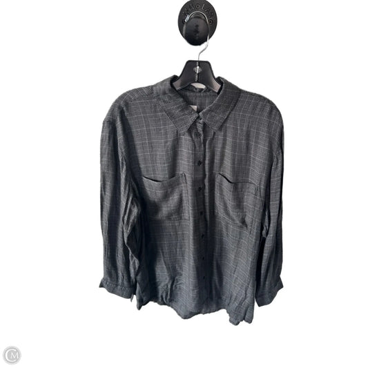Top Long Sleeve By A New Day In Grey, Size: Xl