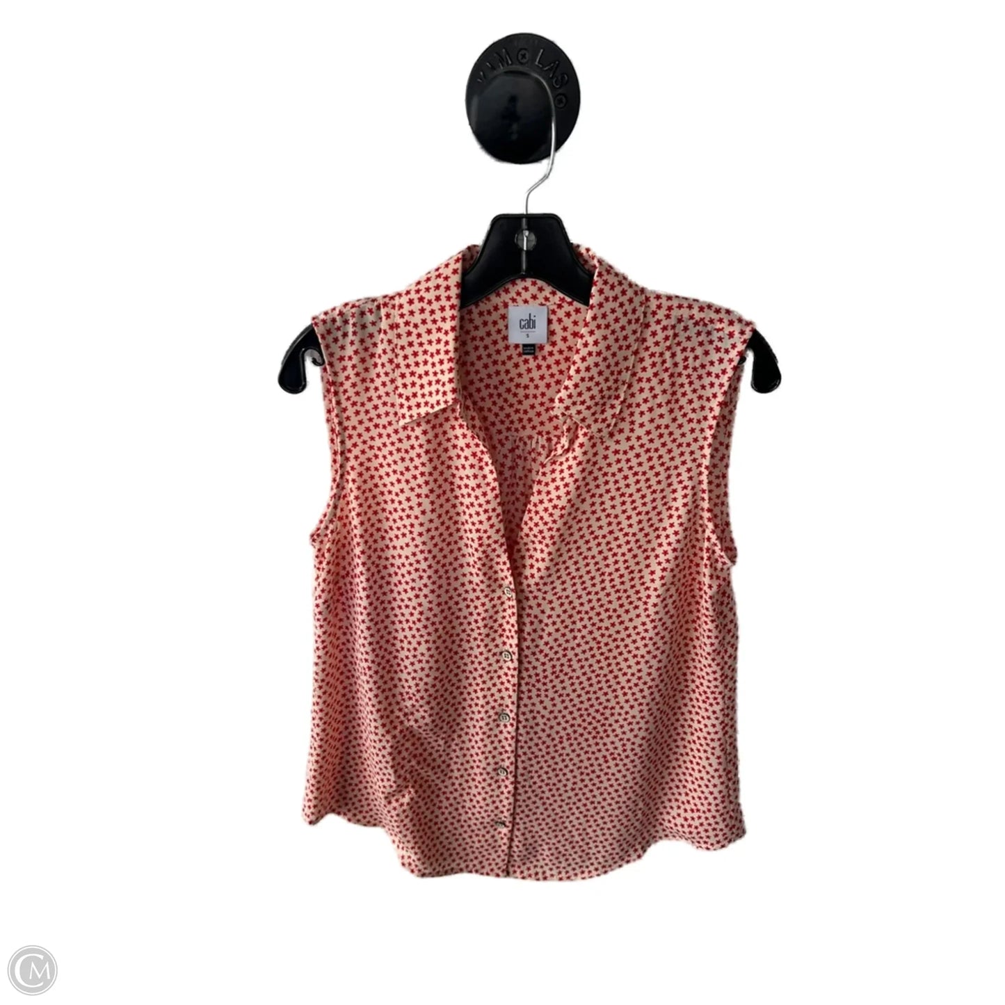 Top Sleeveless By Cabi In Orange & Red, Size: S