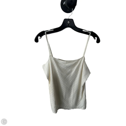 Top Sleeveless Basic By Ann Taylor In Cream, Size: L