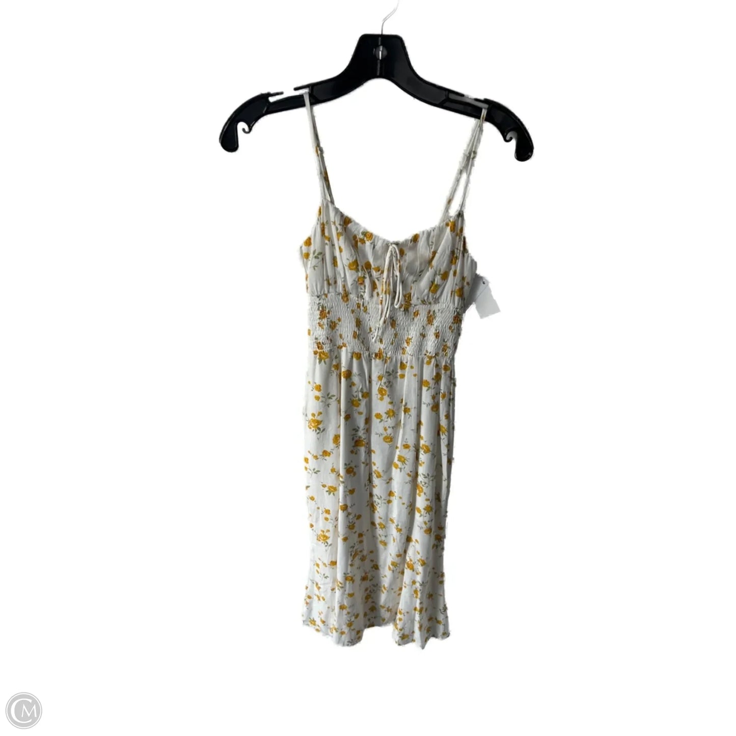 Dress Casual Midi By Clothes Mentor In White & Yellow, Size: S