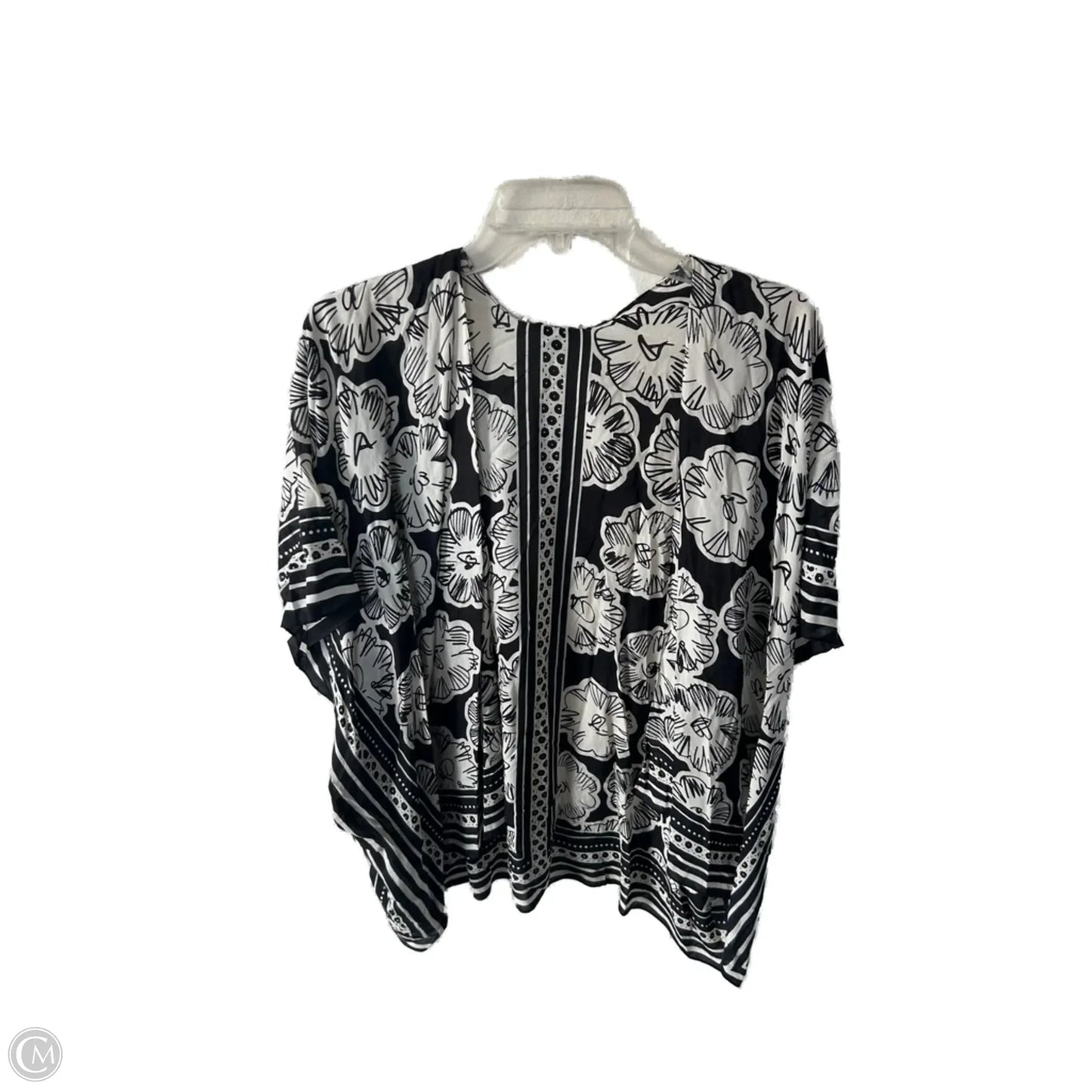 Kimono By Ann Taylor In Black & White, Size: Osfm