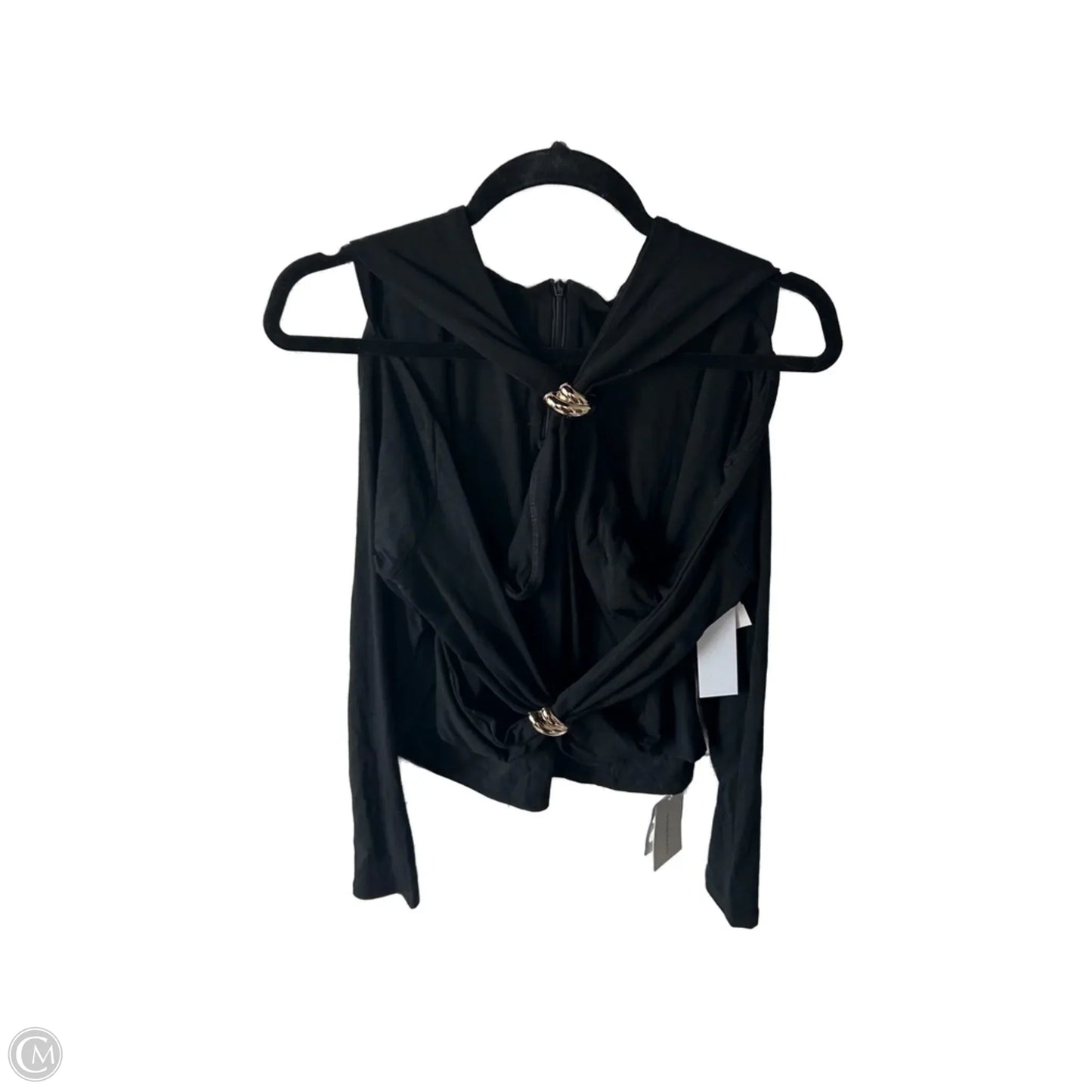 Top Long Sleeve By Clothes Mentor In Black & Gold, Size: Xl