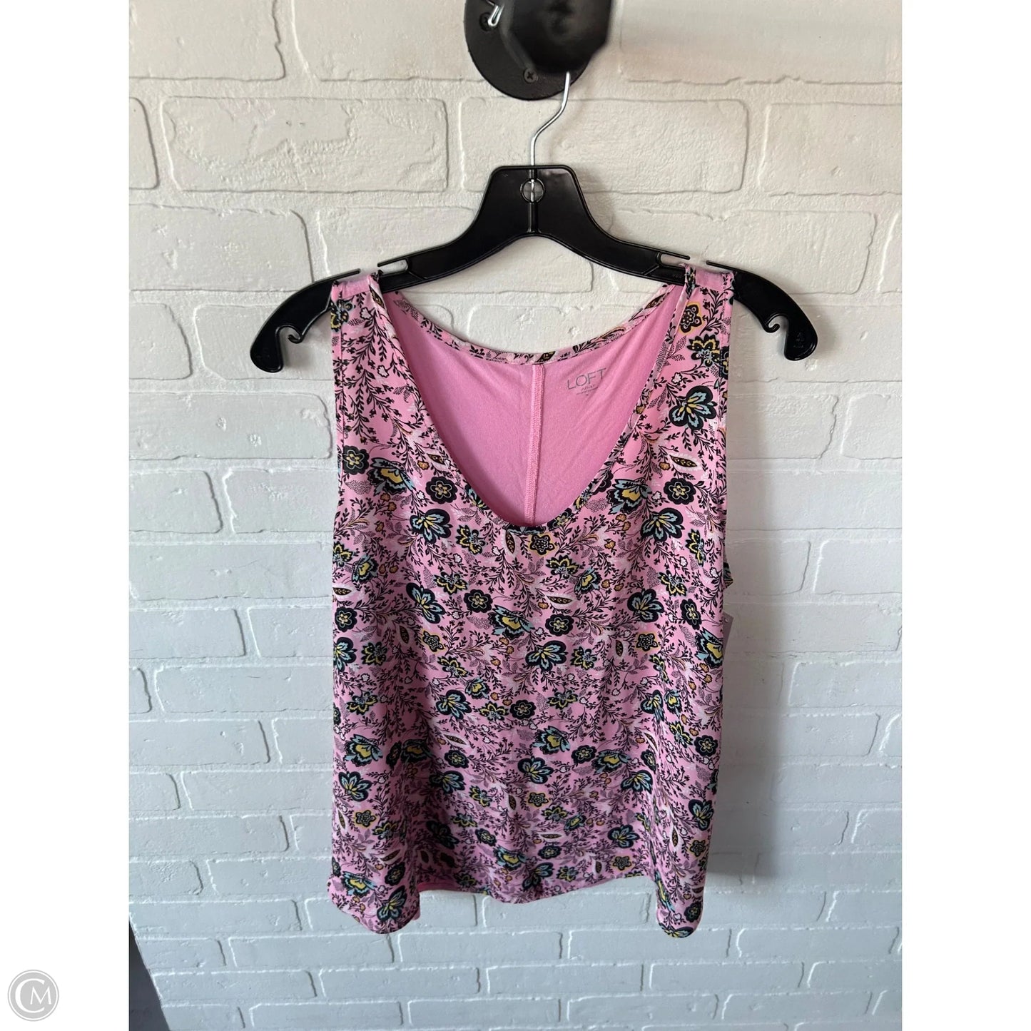 Top Sleeveless By Loft In Pink, Size: M