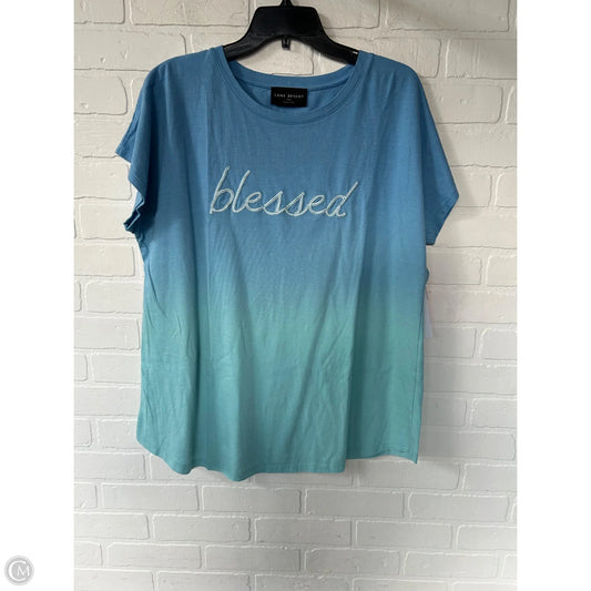 Top Short Sleeve By Lane Bryant In Blue, Size: Xl