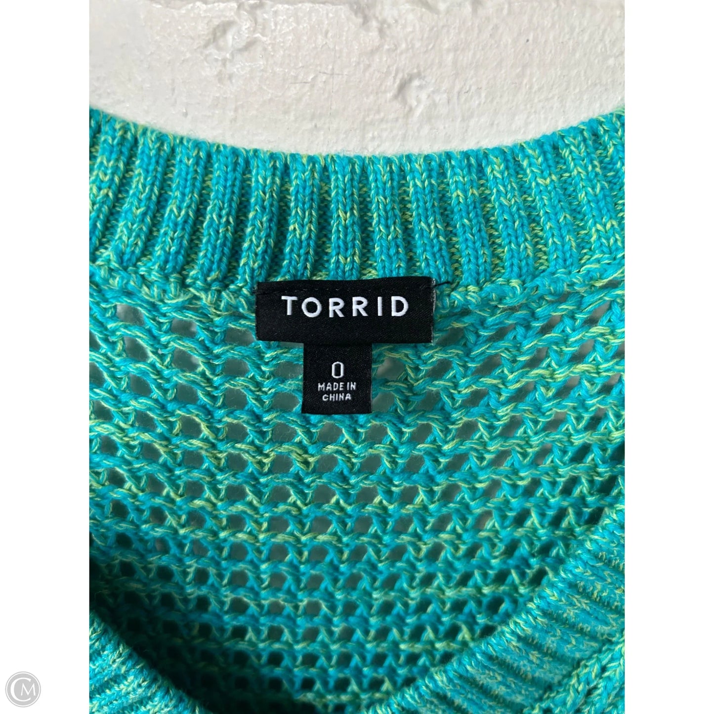 Sweater By Torrid In Blue & Green, Size: L