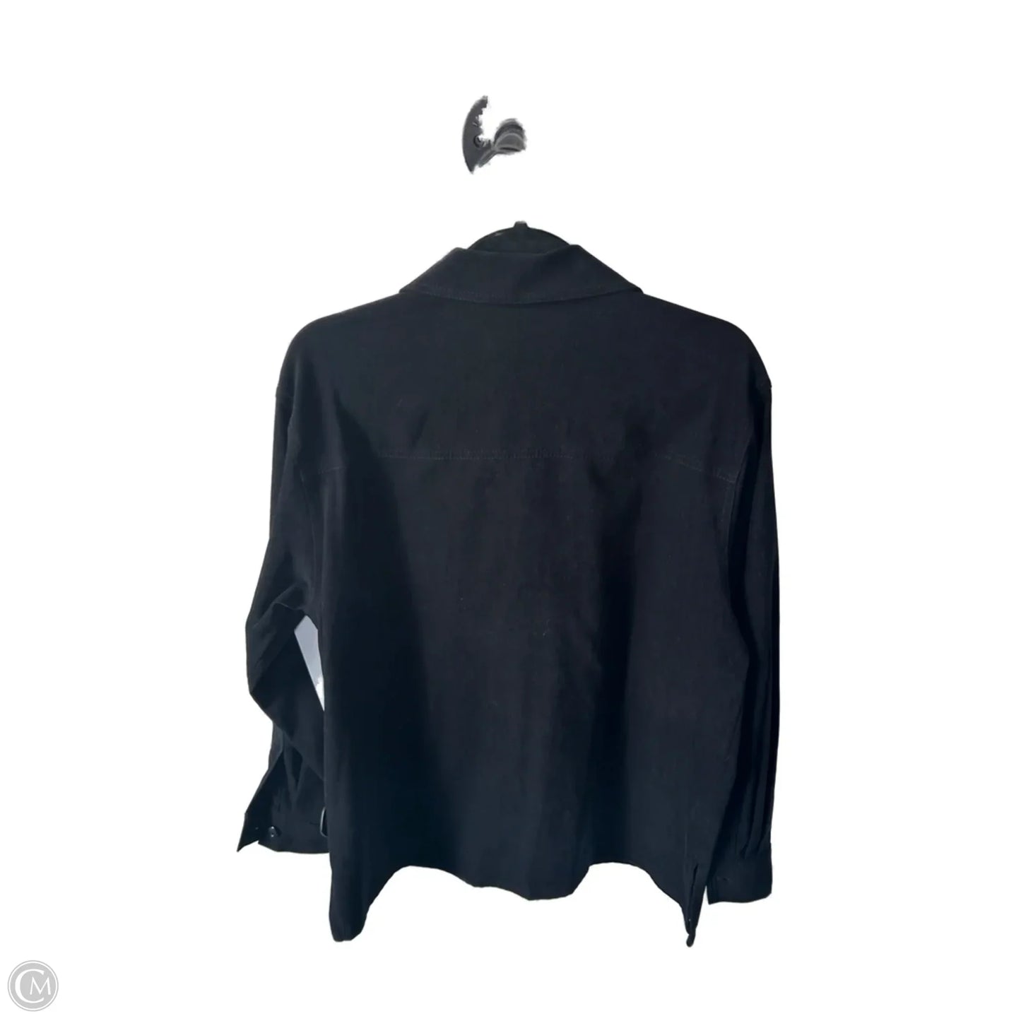 Jacket Shirt By Talbots In Black, Size: M