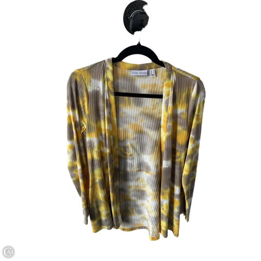 Cardigan By Susan Graver In Tan & Yellow, Size: Xs