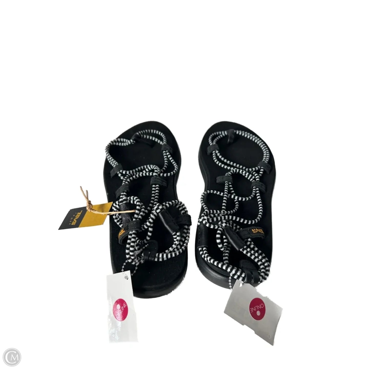Sandals Flats By Teva In Black & White, Size: 7