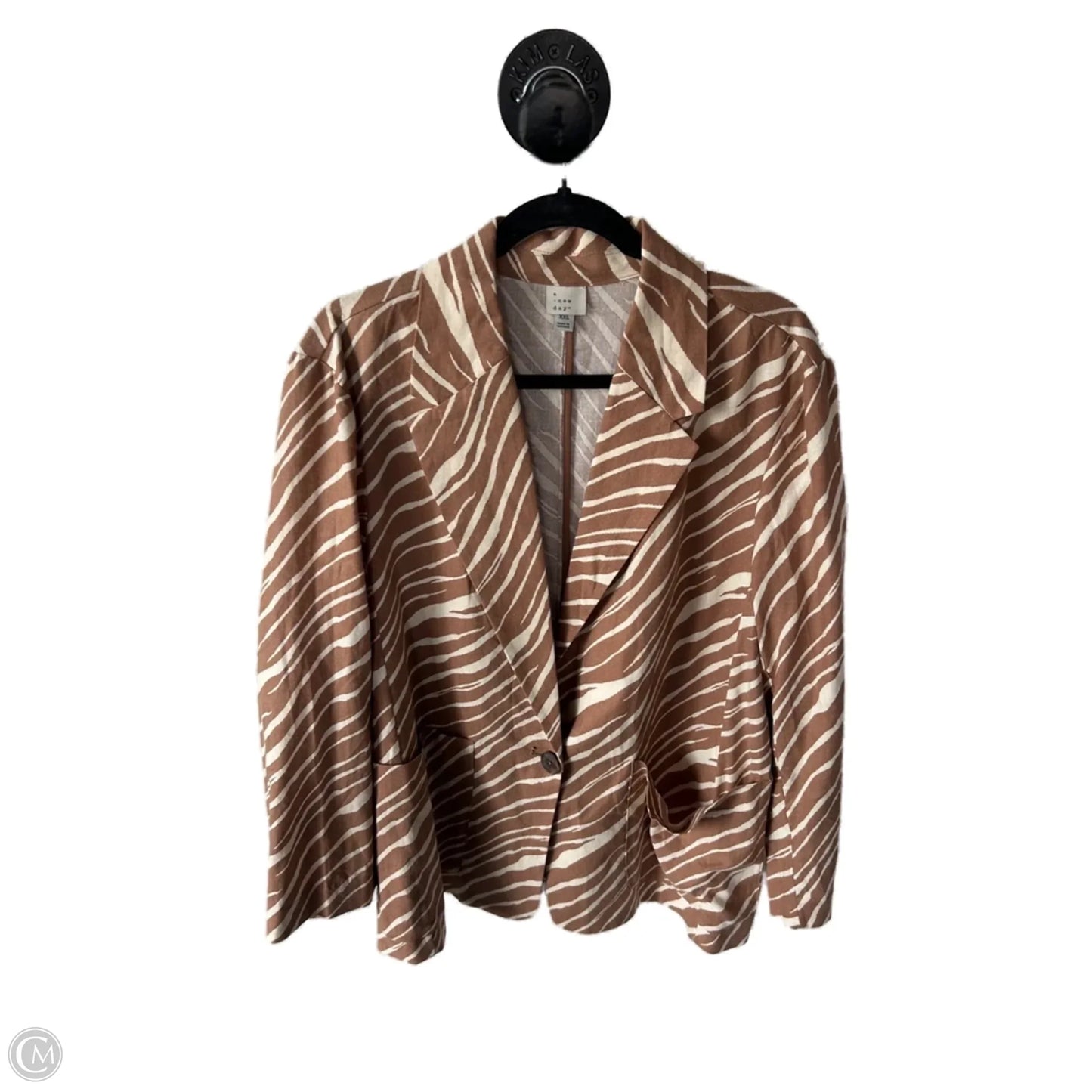Blazer By A New Day In Brown & Cream, Size: Xxl