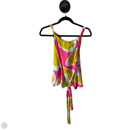 Top Sleeveless By Trina Turk In Green & Pink, Size: M