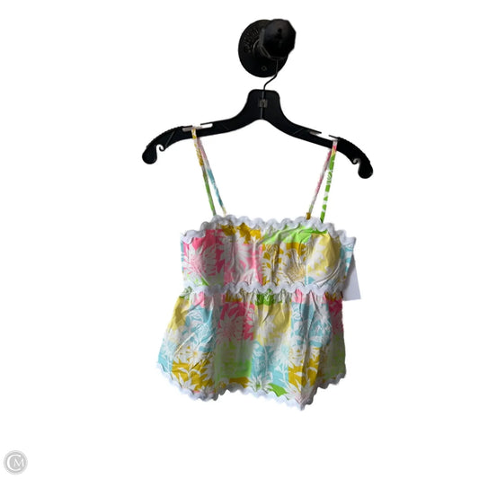 Top Sleeveless Designer By Lilly Pulitzer In Pink & Yellow, Size: Xs
