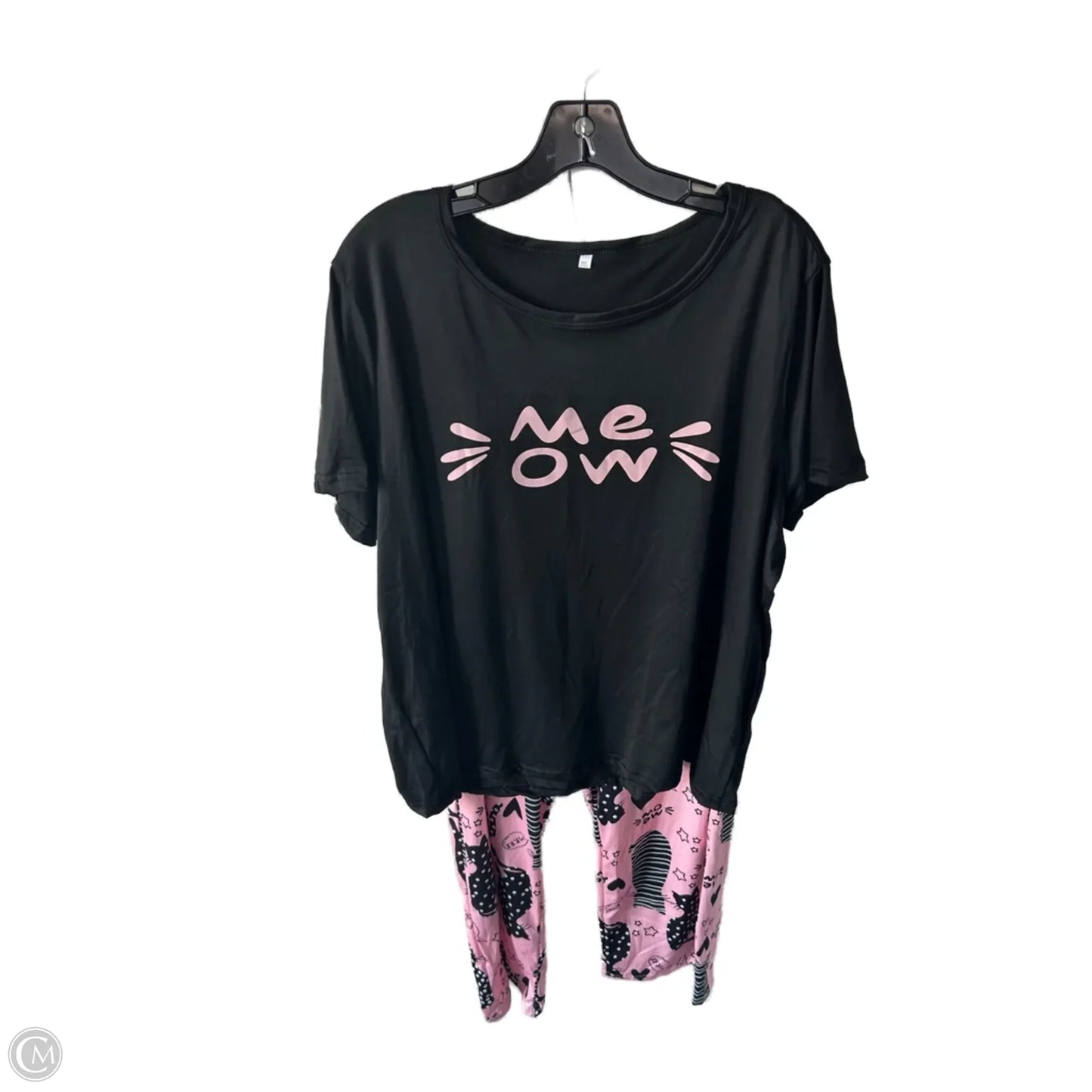 Pajamas 2pc By Cme In Black & Purple, Size: 2x