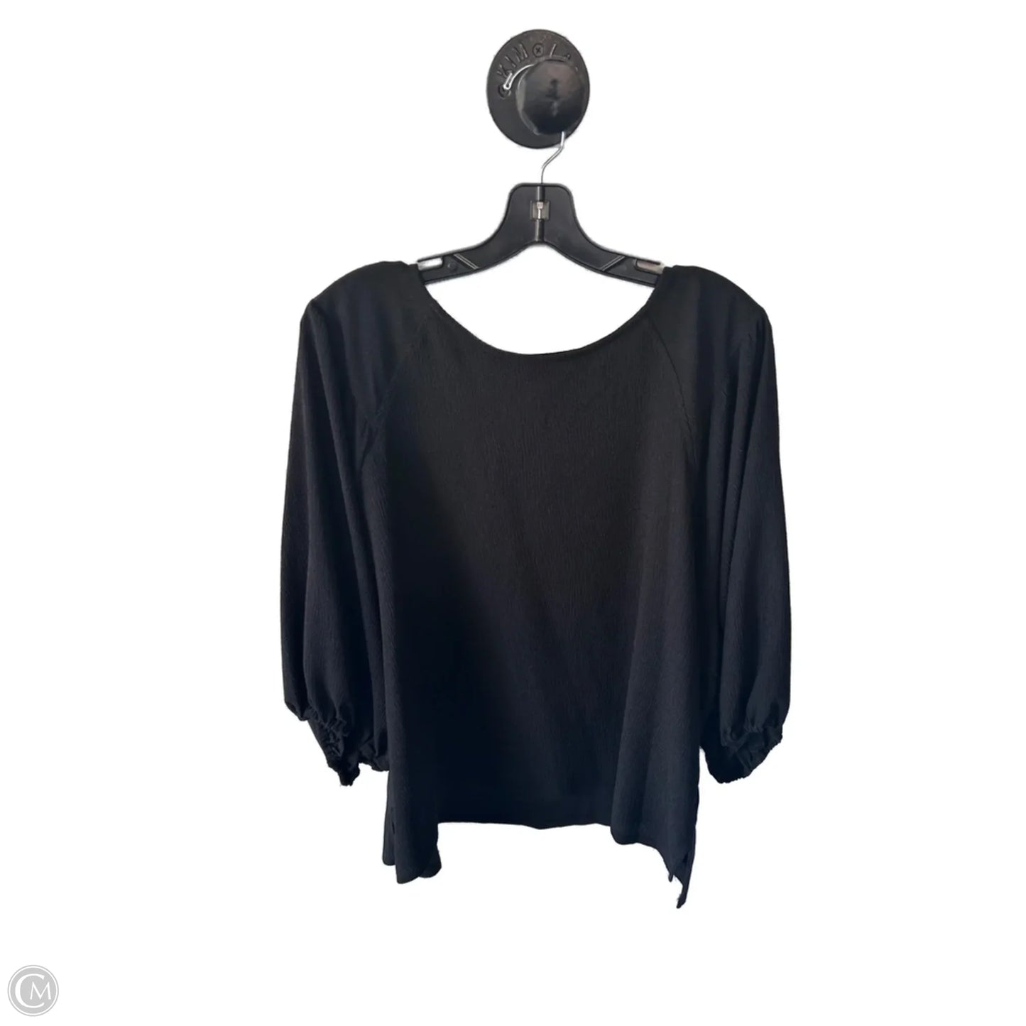 Top 3/4 Sleeve By Vince Camuto In Black, Size: Xxl