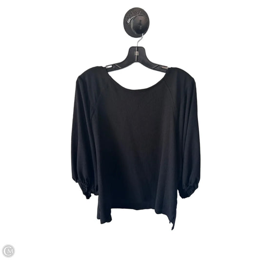 Top 3/4 Sleeve By Vince Camuto In Black, Size: Xxl