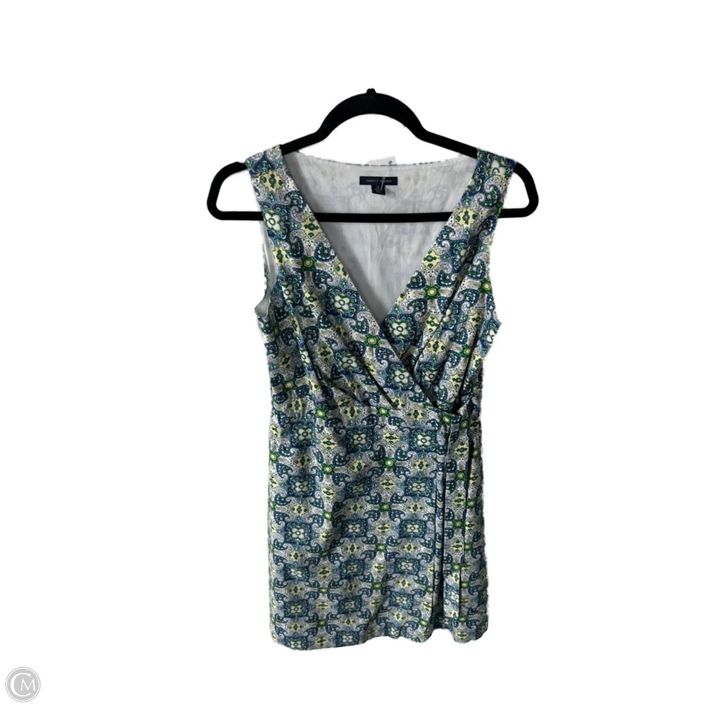 Dress Casual Short By Tommy Hilfiger In Blue & Yellow, Size: M