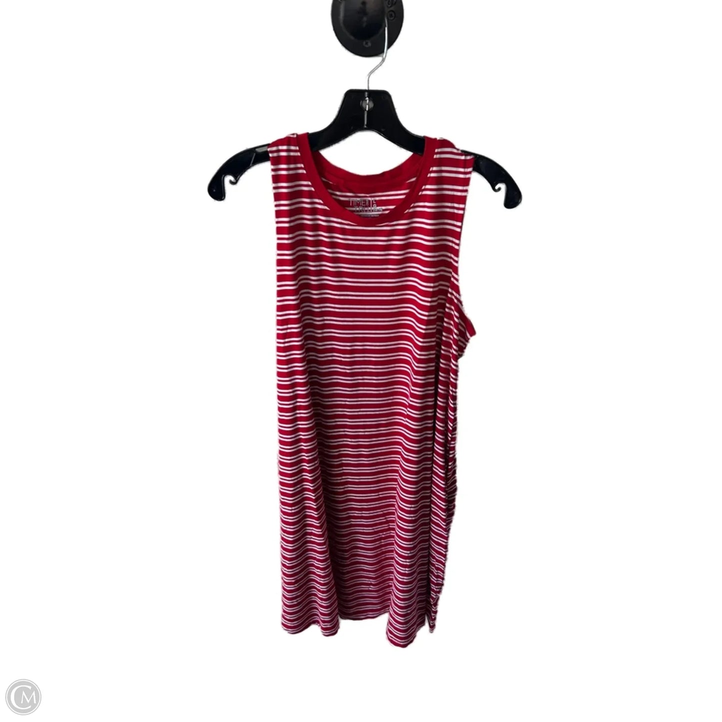 Dress Casual Short By Time And Tru In Red & White, Size: L
