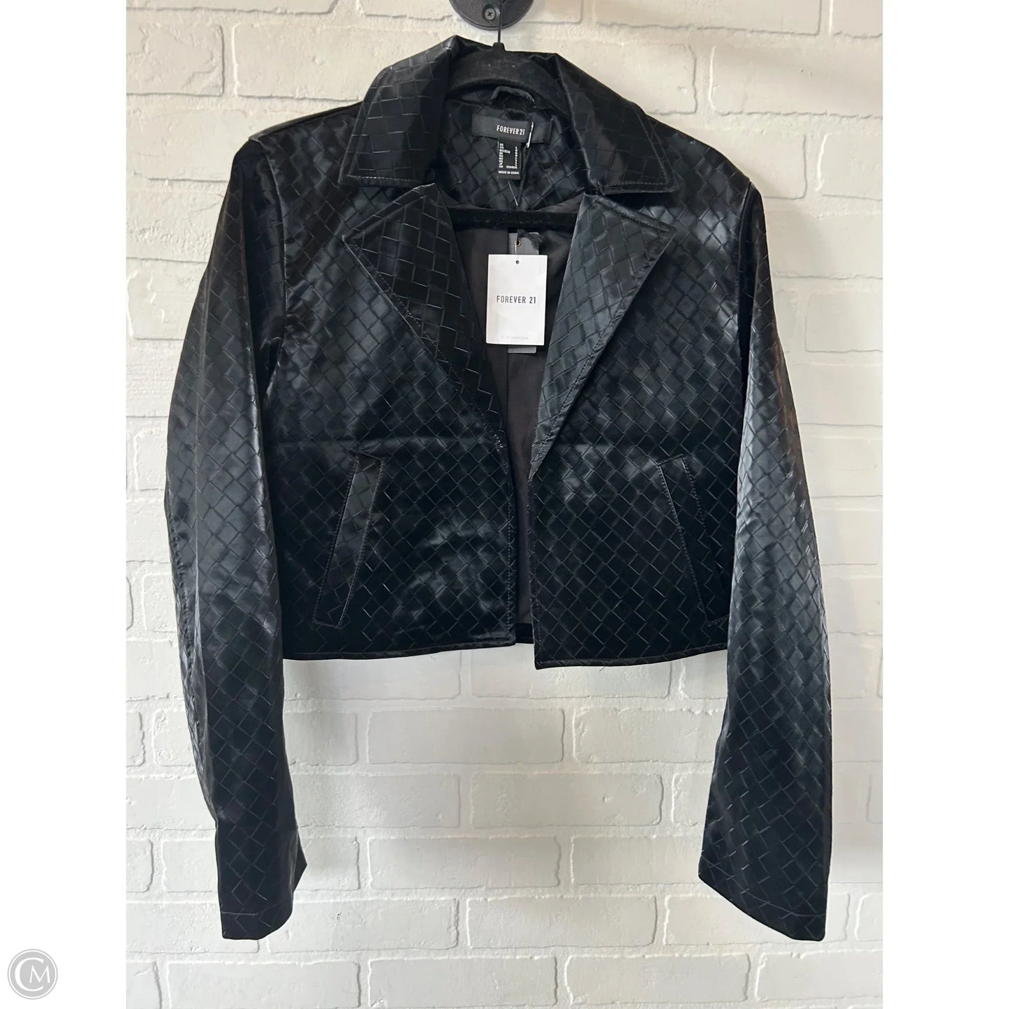 Jacket Moto By Forever 21 In Black, Size: L