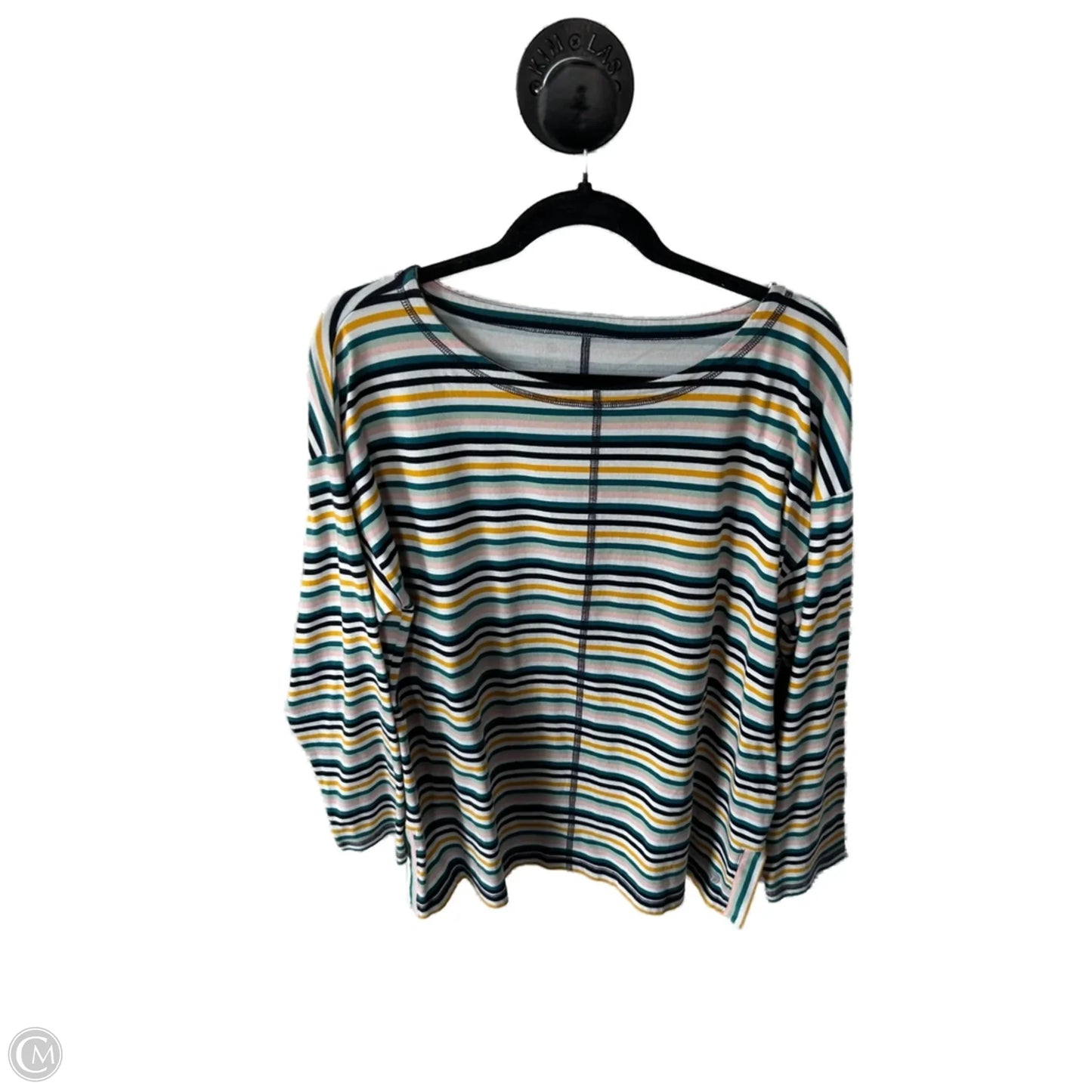 Top Long Sleeve By Talbots In Blue & Yellow, Size: Xlp