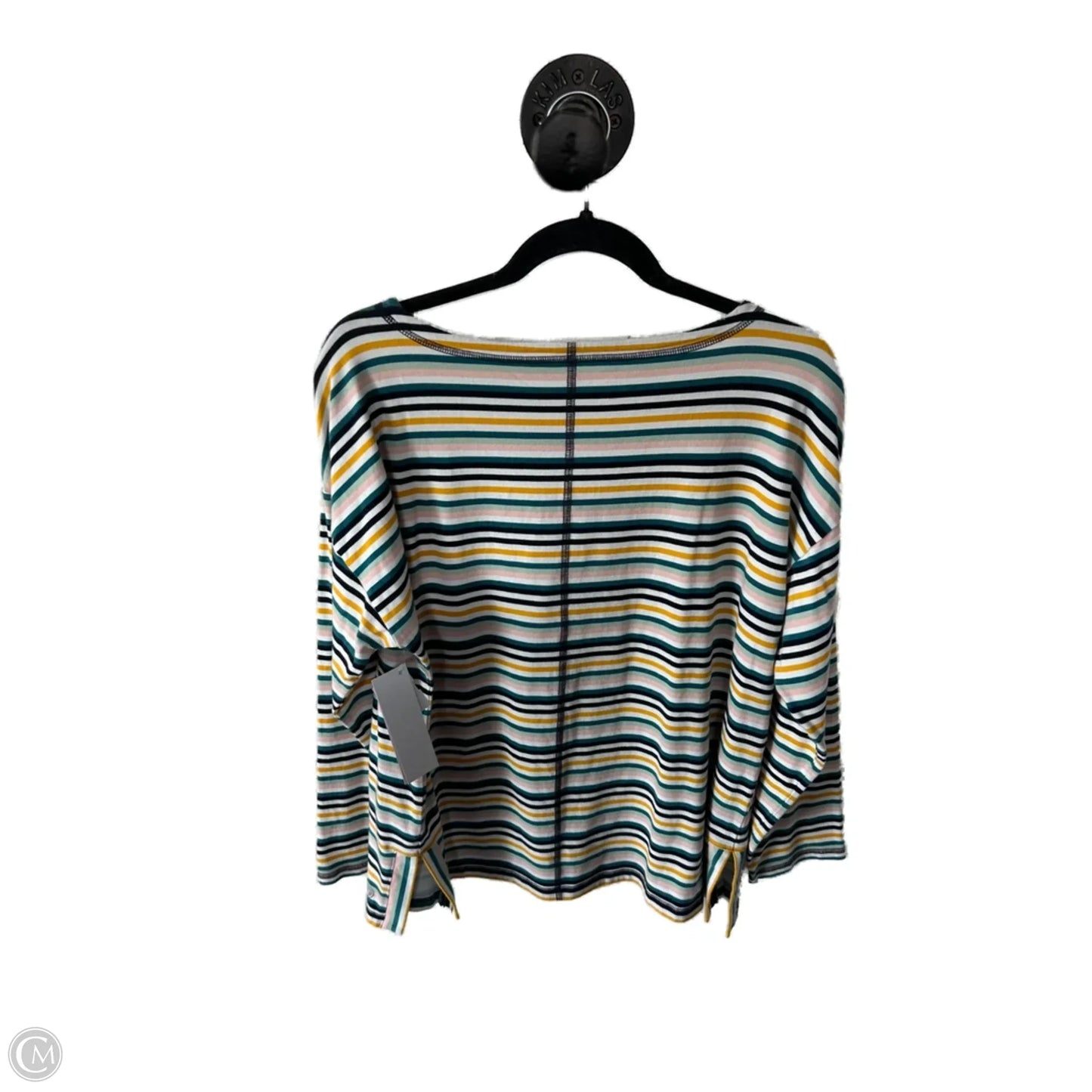 Top Long Sleeve By Talbots In Blue & Yellow, Size: Xlp