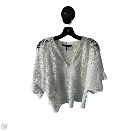 Top Short Sleeve By White House Black Market In White, Size: M