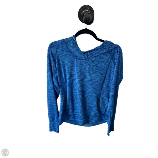 Athletic Top Long Sleeve Hoodie By Tangerine In Blue, Size: M