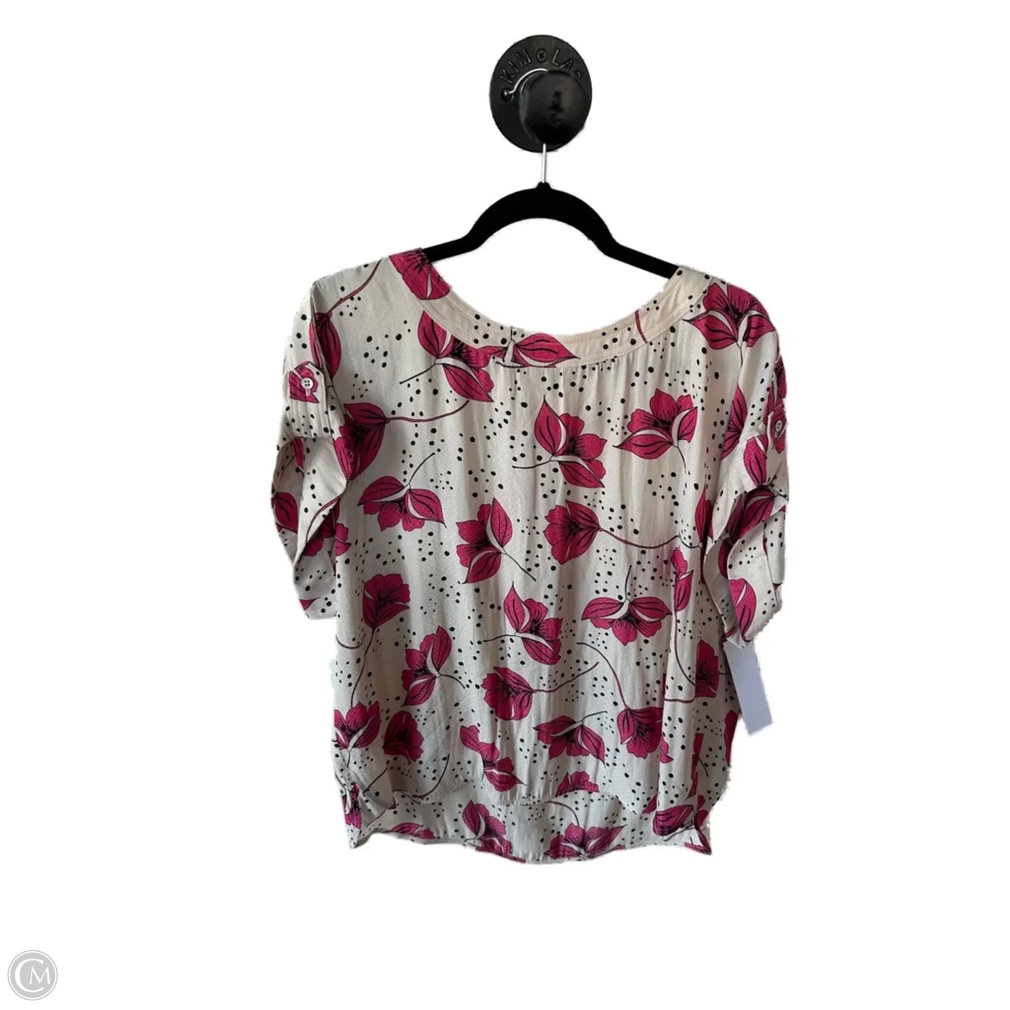 Top Short Sleeve By Cabi In Pink & Tan, Size: Xl