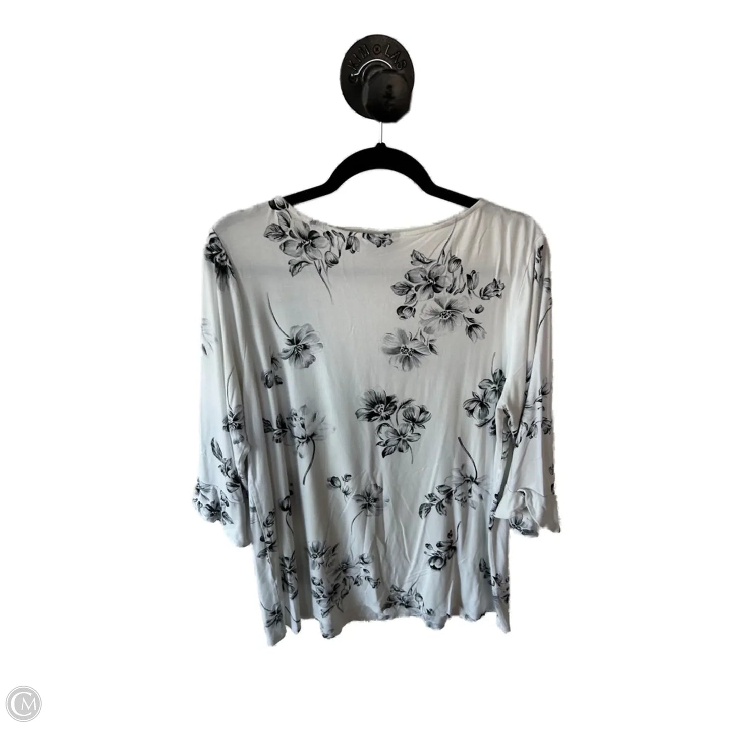 Top Short Sleeve By J. Jill In Black & White, Size: Xl