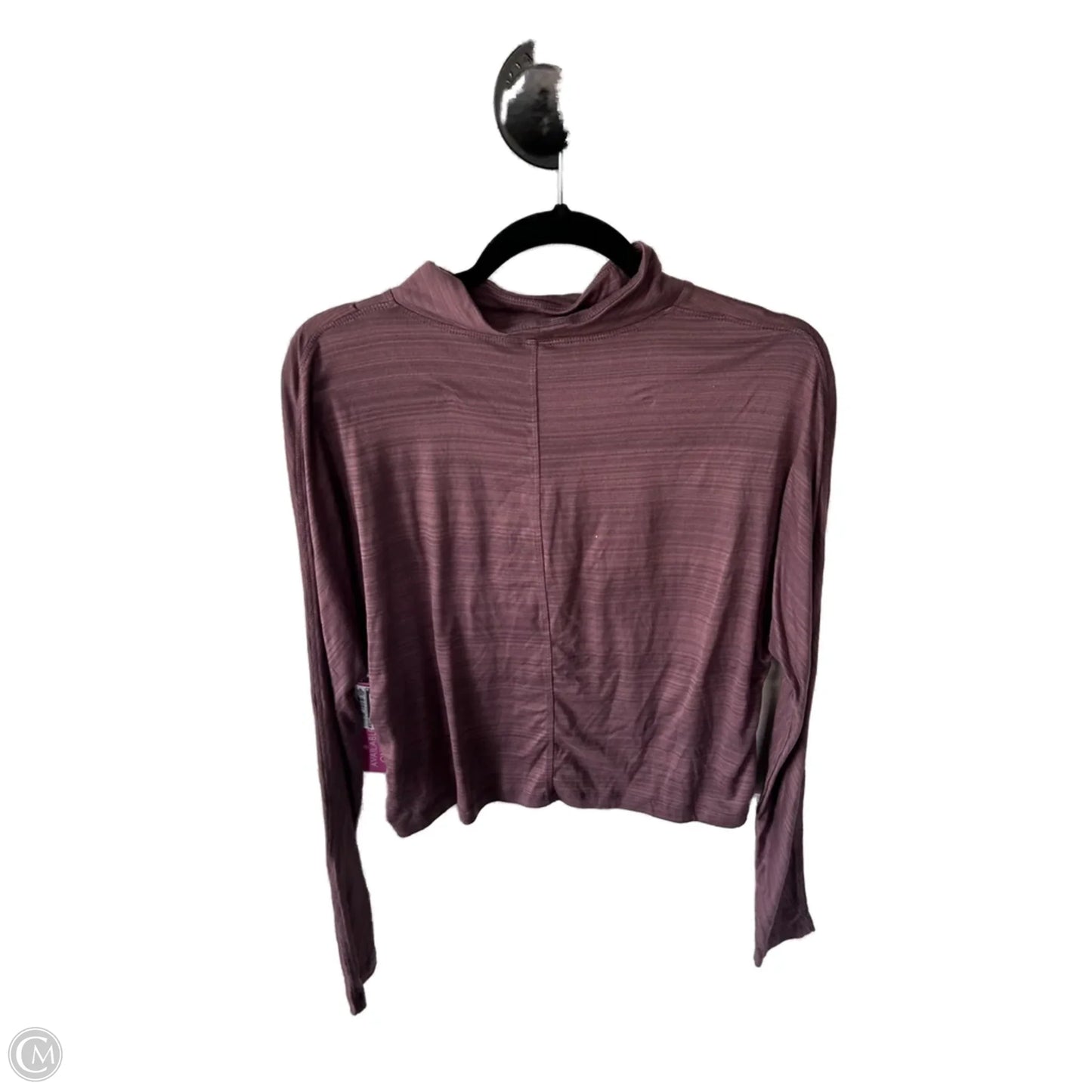 Athletic Top Long Sleeve Collar By Kyodan In Purple, Size: L